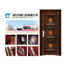 Современный дизайн дома деревянные бронированные двери, сделанные в Китае